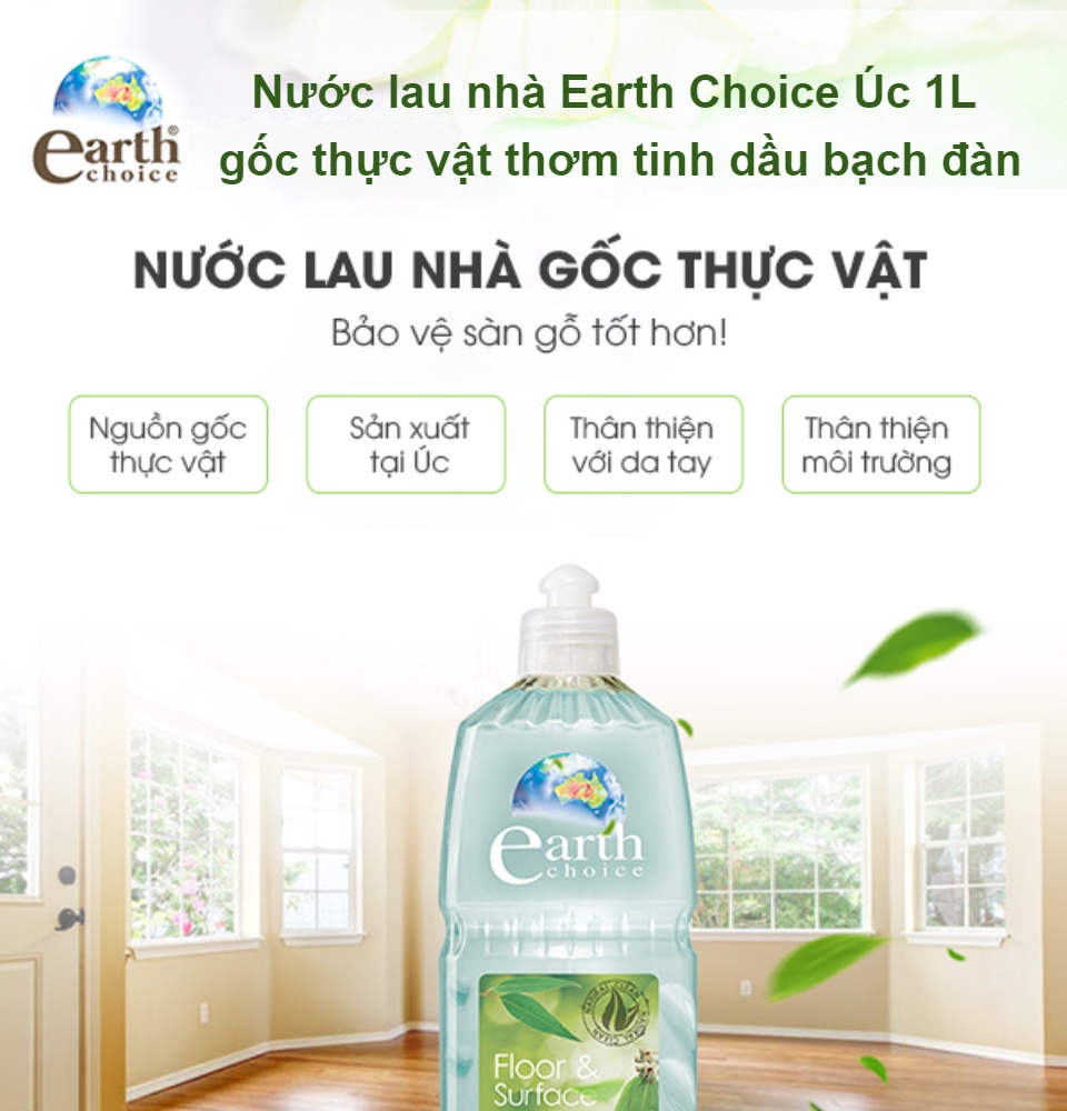 Nước lau nhà cao cấp Earth Choice 1L