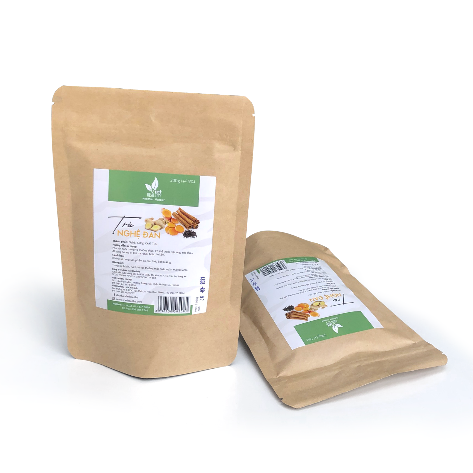 Trà nghệ đan Viet Healthy 200g
