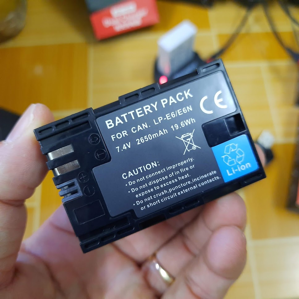 Pin máy ảnh canon LP-E6 2650mAh 5DMark3 5D4 6D 6D2 7D2 80D 90D