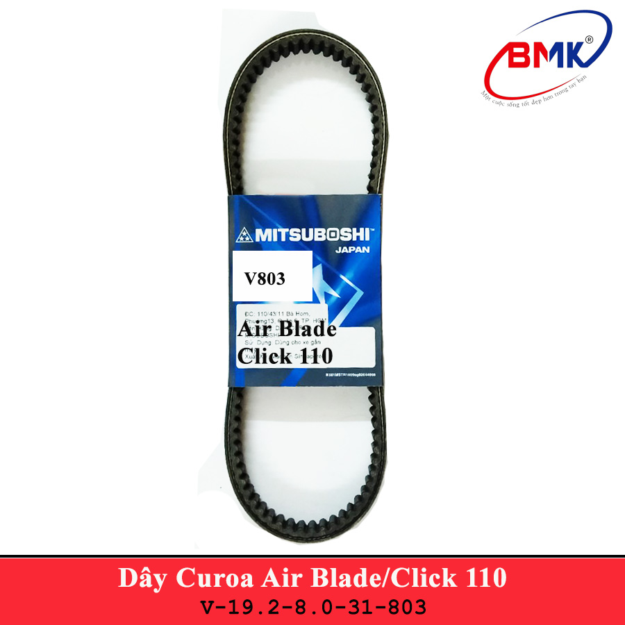 Dây curoa Mitsuboshi cho xe máy Honda Air Blade /Click 110