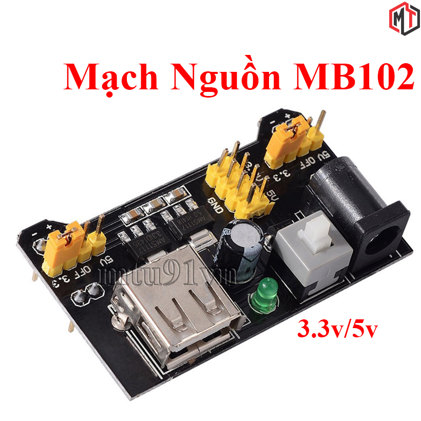 Mạch Nguồn 5V / 3.3V Cắm Board Test MB-102 (Breadboard MB-102)