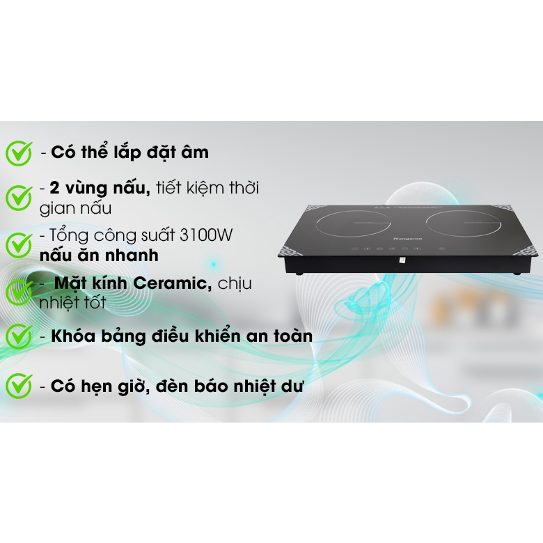 Bếp từ đôi Kangaroo KG498N  cao cấp