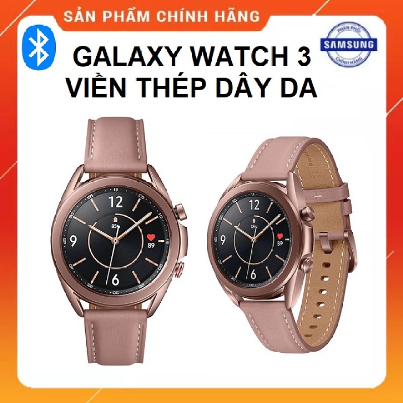 [Trả góp 0%](BẢO HÀNH 12 THÁNG CHÍNH HÃNG SSVN) - Đồng Hồ Thông Minh Samsung Galaxy Watch 3 41mm và 45mm viền thép dây da bản GPS Bluetooth Full Box Nguyên Seal - thegioisilevip