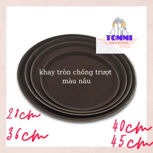 Khay Phục Vụ Chống Trơn Trượt Tròn - Dụng Cụ Pha Chế