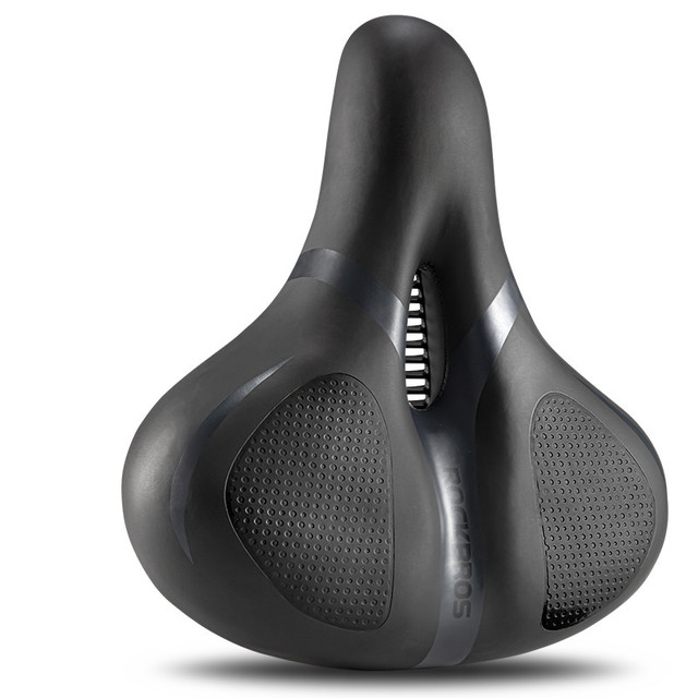 ROCKBROS Bike Saddle Comfortable Saddle for mtb Bright Reflective PU Shockproof Non-Slip Leather Cushion Soft Cycling