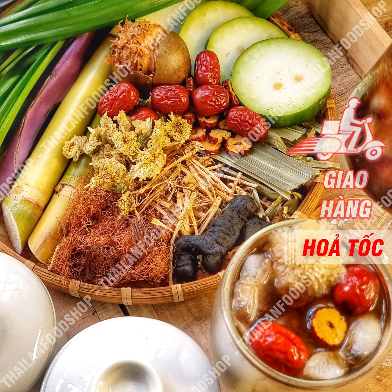 Set Sâm Hoa Cúc 7 Vị Đầy Đủ Nguyên Liệu ( Nấu 4 - 5L )