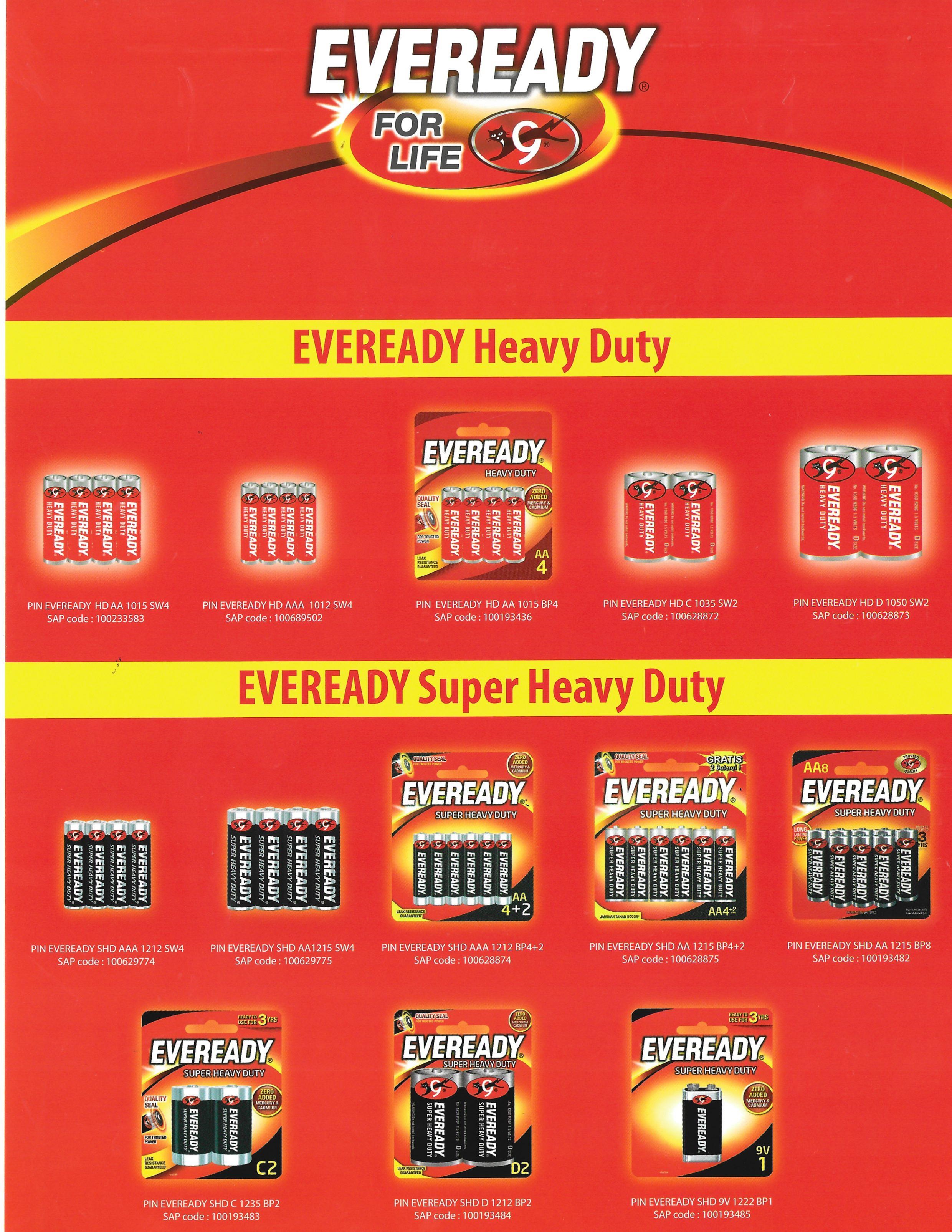 [HCM]Pin Eveready D 1050 SW2