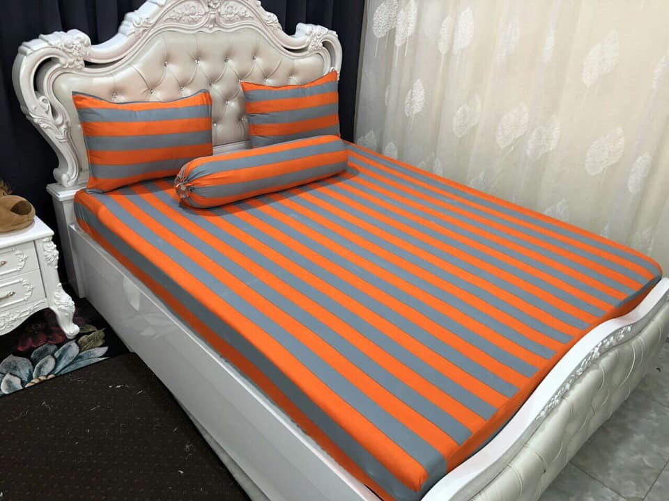 [HCM]Bộ Drap gối thun hàn , Bộ Drap gối Thun Hàn Quốc mát lạnh 4 món /nhiều màu