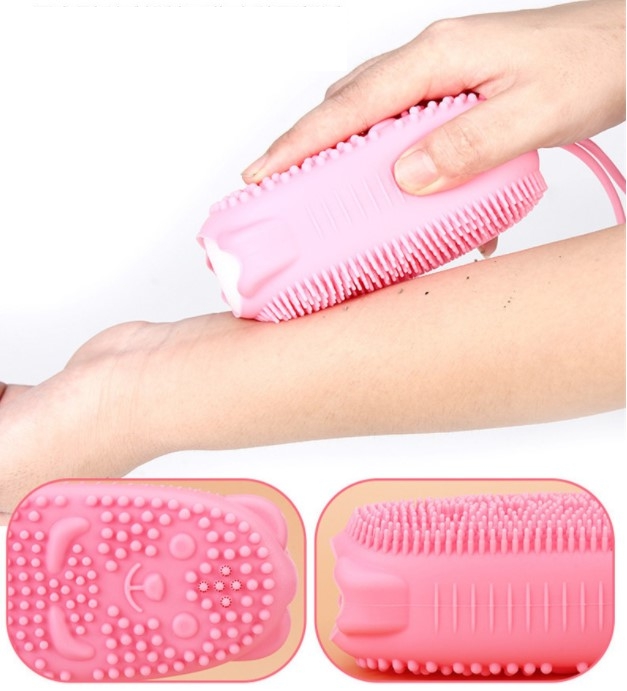 Bông tắm bọt biển silicone tạo bọt kỳ ghét cọ chà lưng