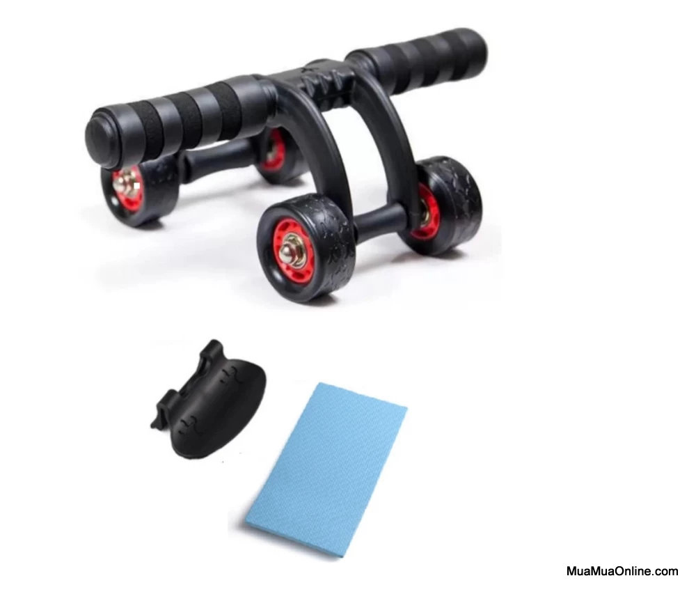 [HCM]Dụng Cụ Lăn Tập Cơ Bụng Ab Roller 4 Bánh Tiện dụng
