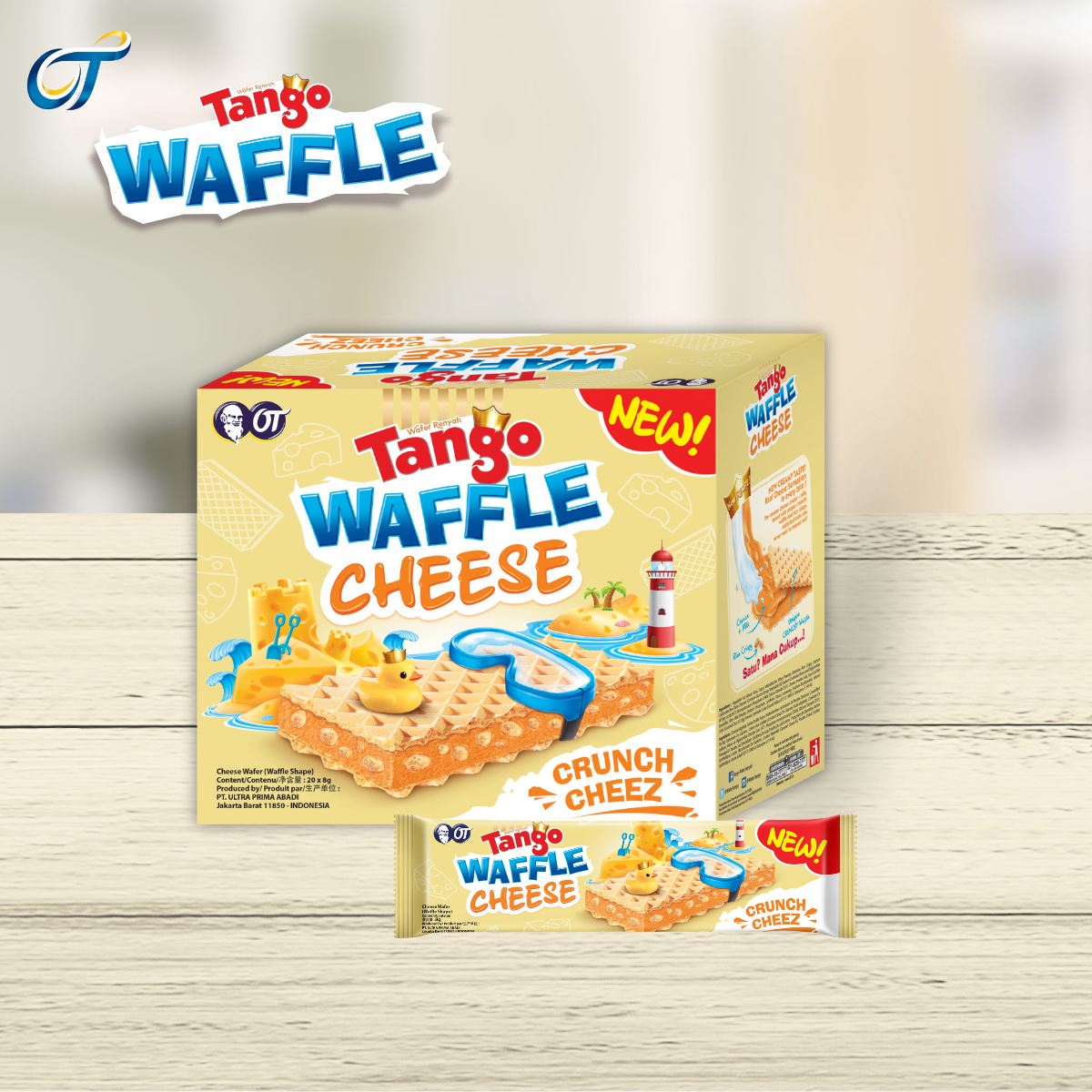 Tango _ Bánh xốp kem Sô cô la/ sữa/ phô mai (20 cây x 8g / hộp)