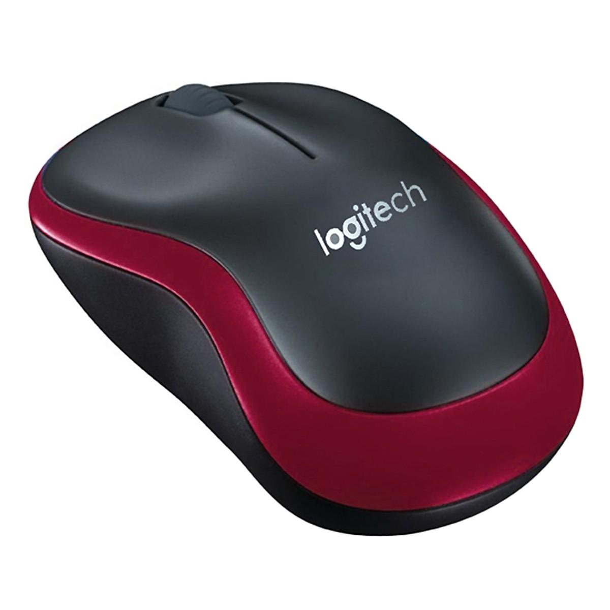 Chuột Không Dây Logitech M185 (Đỏ) - Hàng Chính Hãng