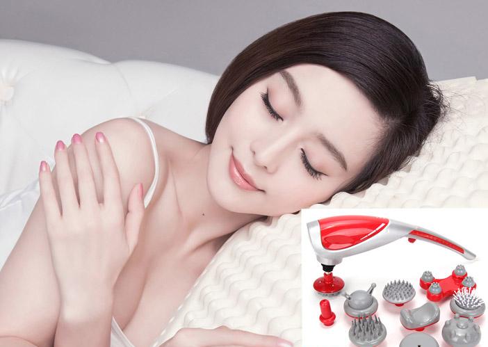 [HCM]Máy massage toàn thân cầm tay 10 đầu đa năng S1010