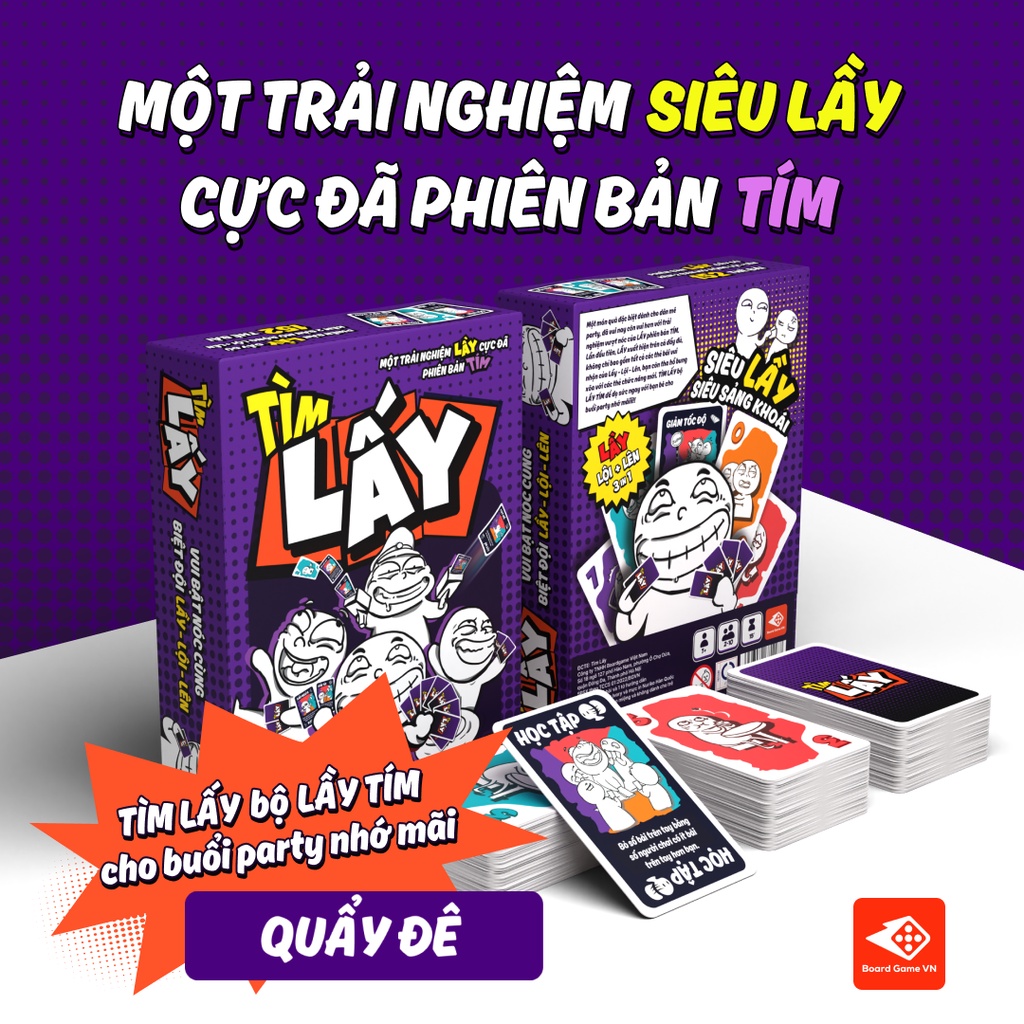 Board game nhiều người chơi Tìm Lấy kết hợp bài Lầy, Lội, Lên trò chơi giải trí, bài meme Clever Box