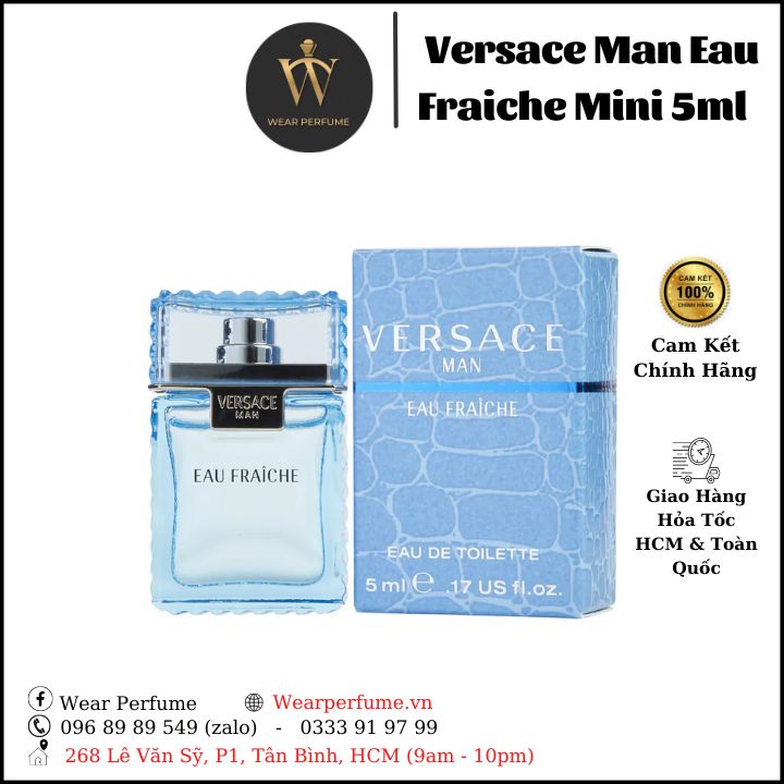 Nước hoa nam versace man eau fraiche mini 5ml