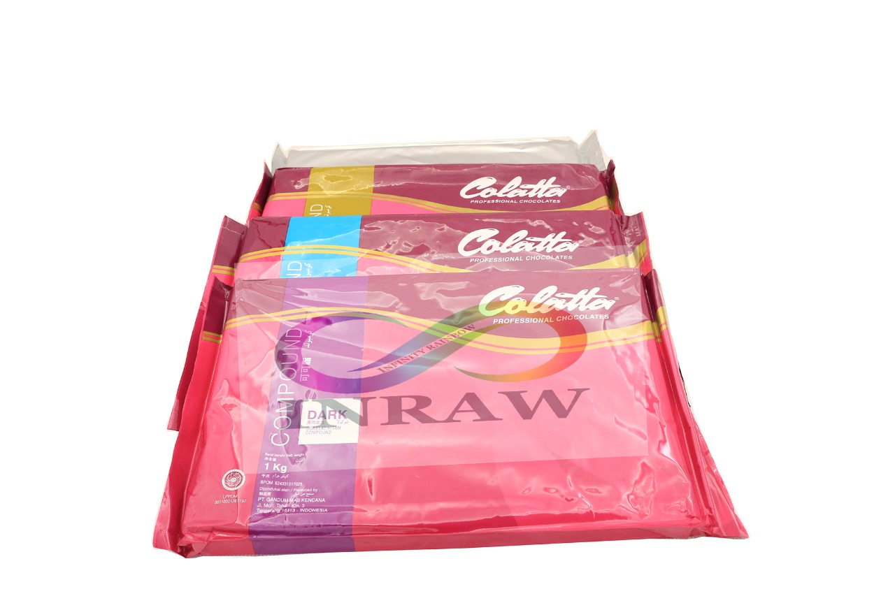 Colatta Dark Compound Chocolate Bar 1kg - Dark Compound Chocolate