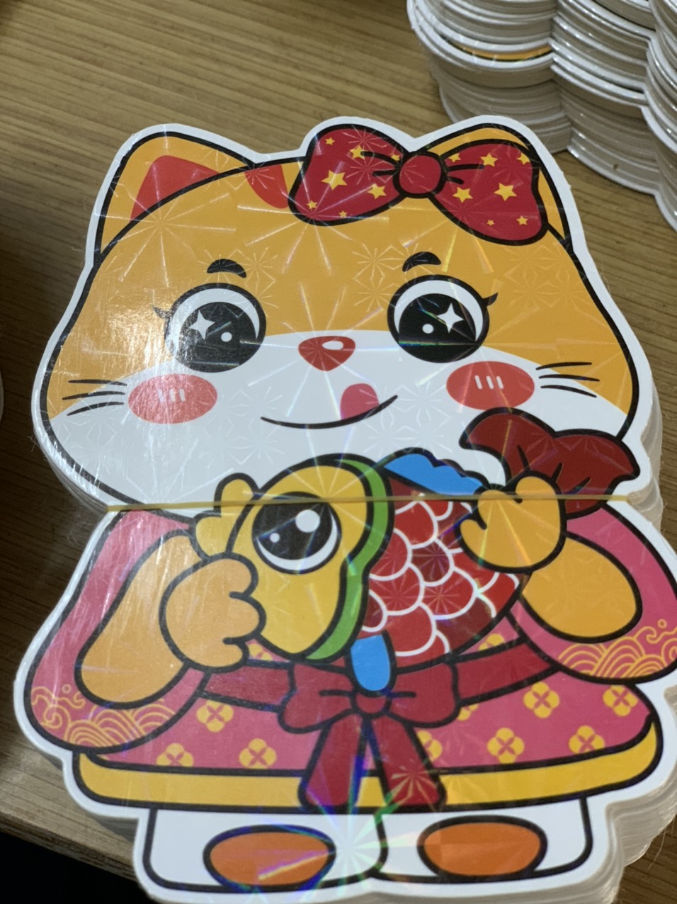 Lì xì mèo thần tài phản quang siêu cutee-1 chiếc