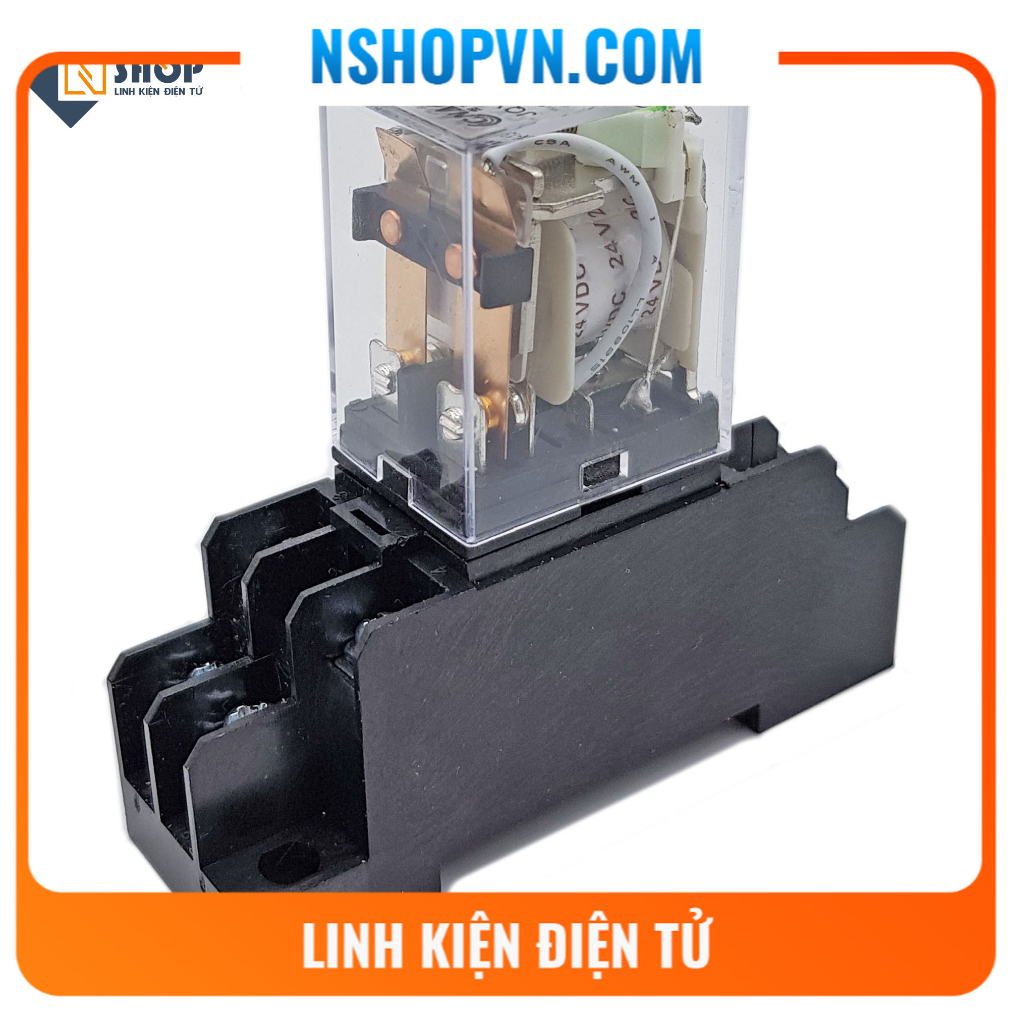 Relay trung gian HH62P 12VDC, 12VAC, 24VDC, 220VAC
