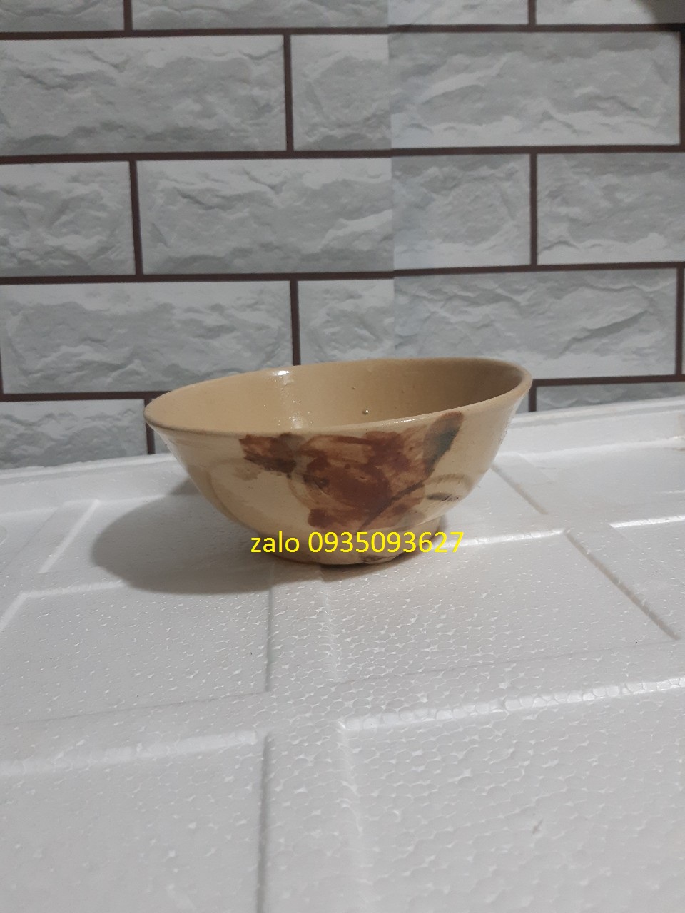 [HCM]Tô xưa 18 cm hoa huệ lớn