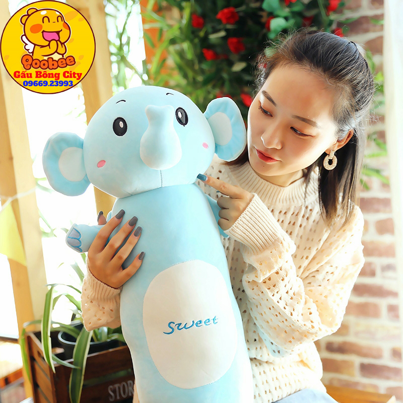 Gấu Bông Gối Ôm Hình Con Voi Cao Cấp