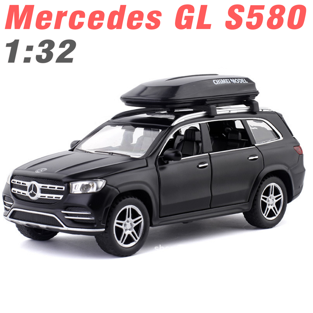 Mô hình xe ô tô Mercedes GLS 580 tỉ lệ 1:32 bằng kim loại có âm thanh và đèn xe mở được các cửa