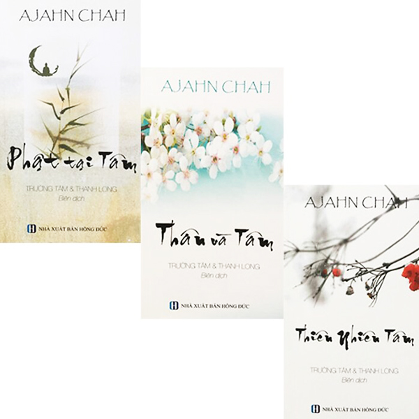 Sách - combo sách thiền sư ajahn chah: phật tại tâm + thân và tâm + thiên nhiên tâm