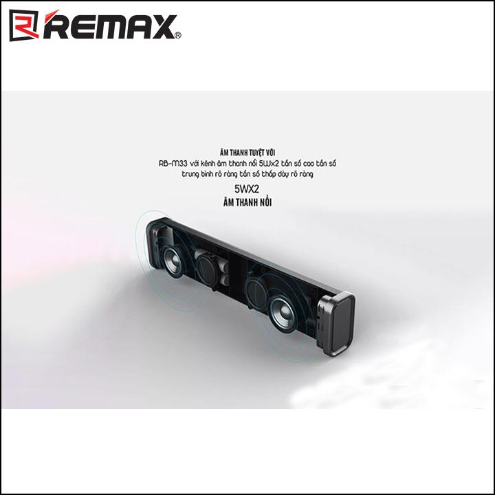 [HCM]Loa Bluetooth Soundbar Mini REMAX RB-M33 Fabric Series - Phân Phối bởi Android World