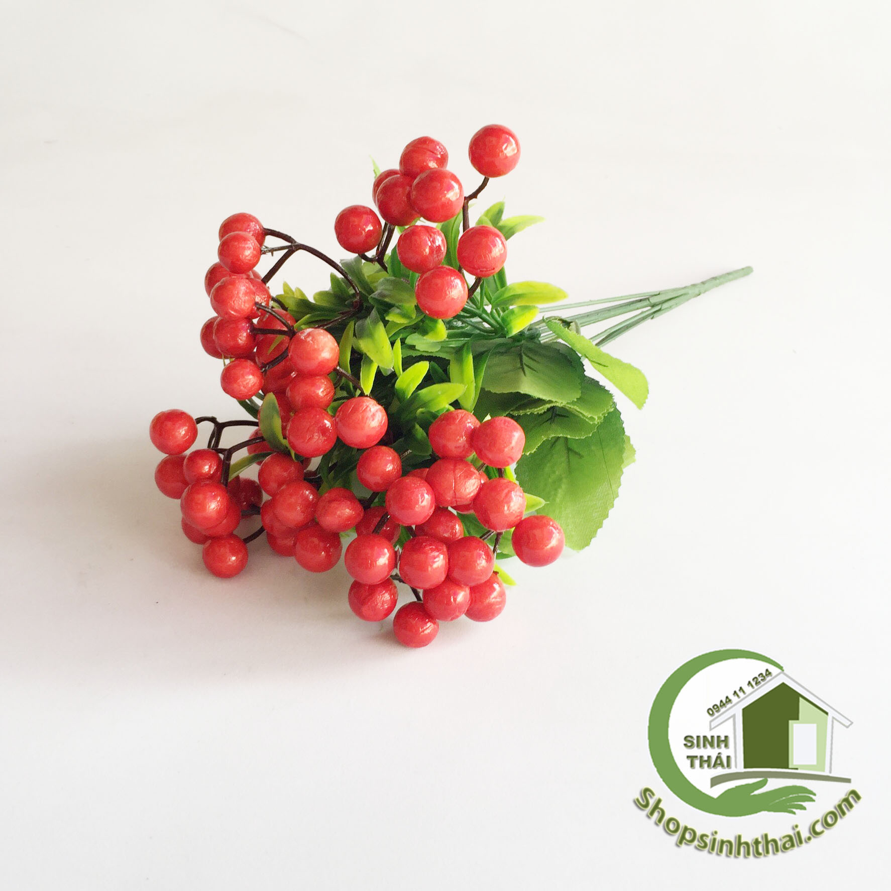[HCM]Cành trái cây giả - bụi quả cherry màu đỏ