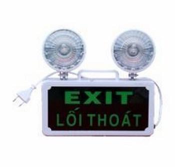 Đèn lối thoát hiểm an toàn exit kèm 2 bóng đèn led tự sáng khi có sự cố mất điện