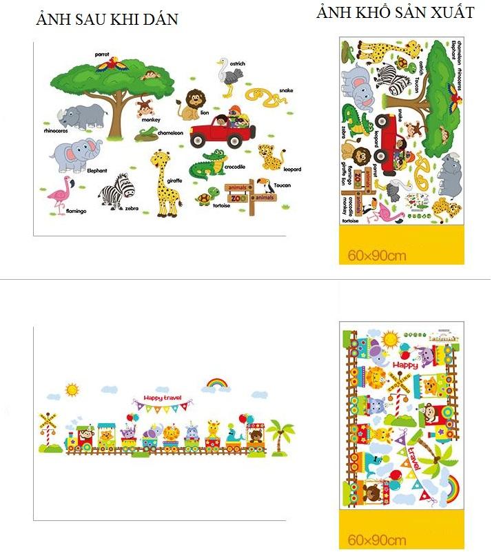 Decal dán tường Bé đi dã ngoại- T65-kiddecals