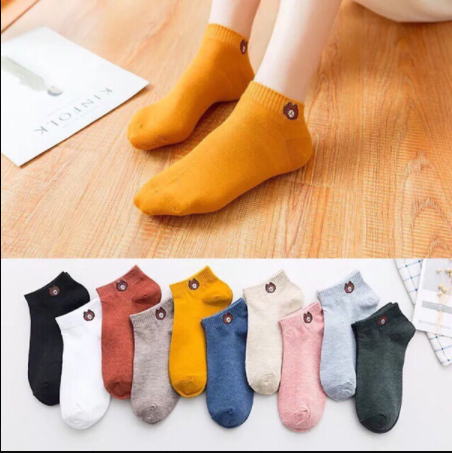 SET 10 ĐÔI TẤT GẤU BROWN ( KÈM TÚI ĐỰNG)