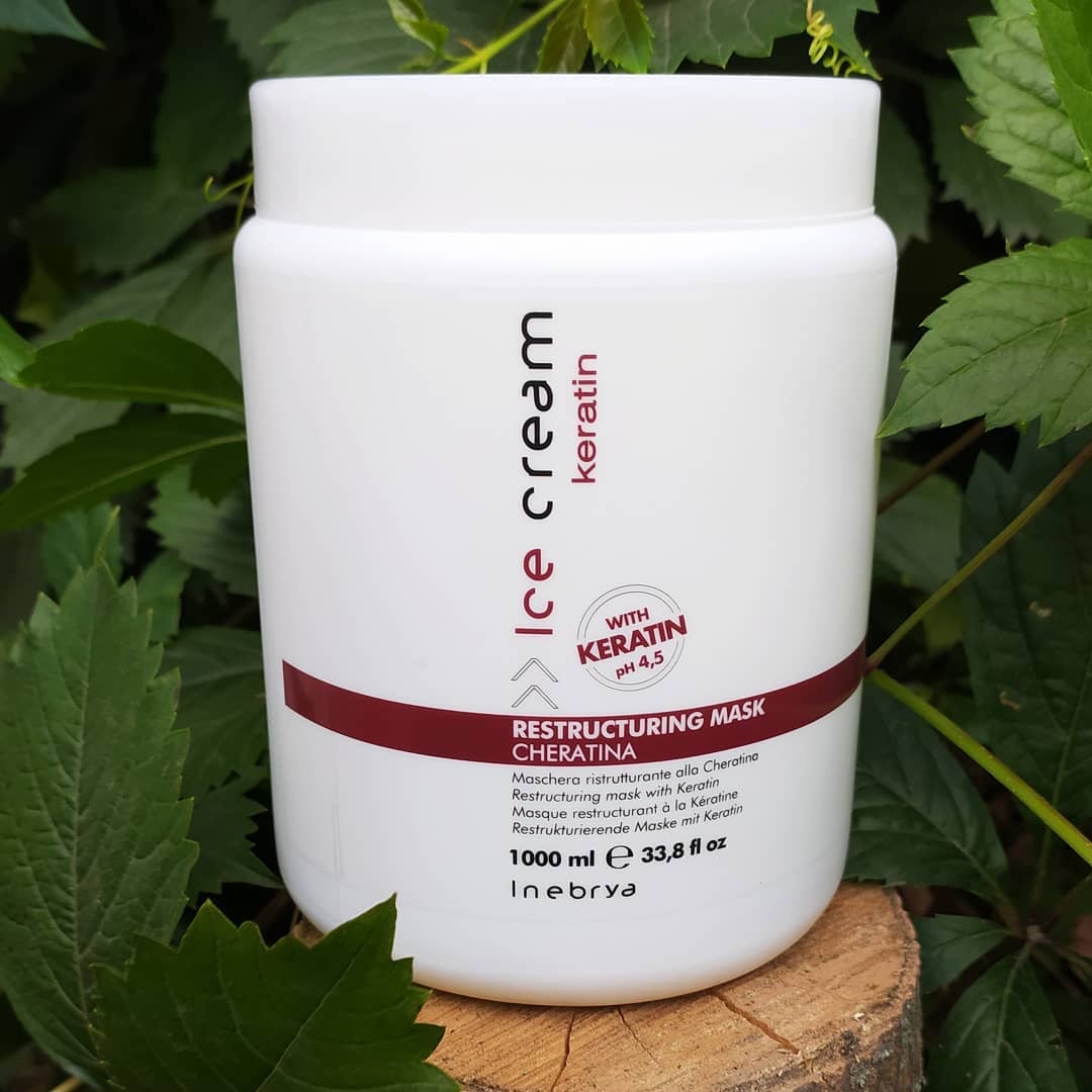 Hấp dầu phục hồi dành cho tóc yếu Keratin Inebrya Restructuring Mask 1000ml