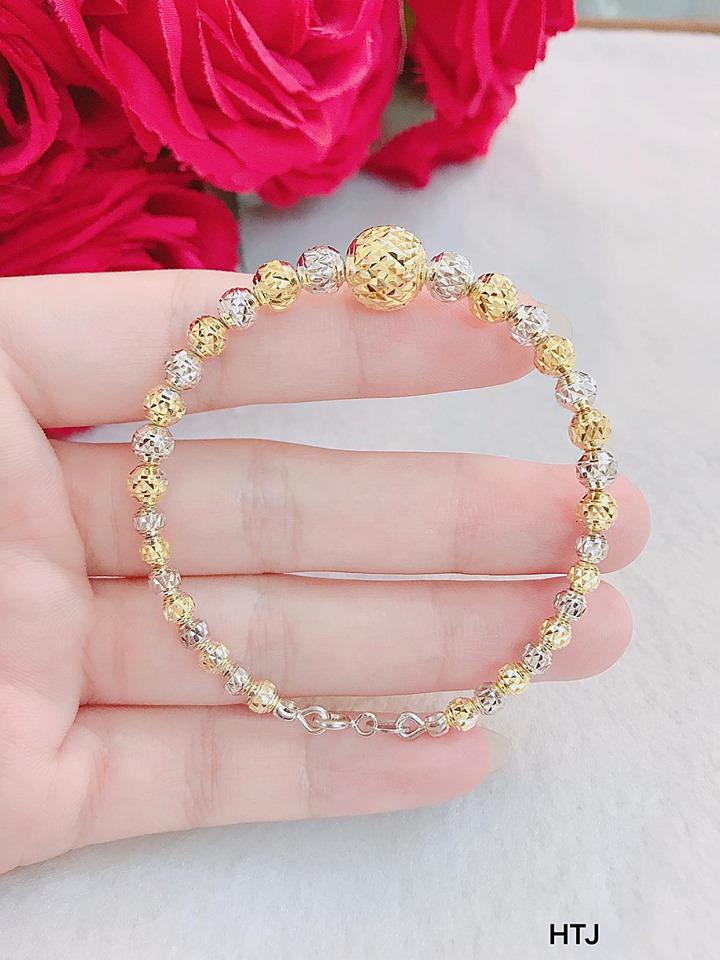 Lắc tay bạc ta xi 2 màu LTB245