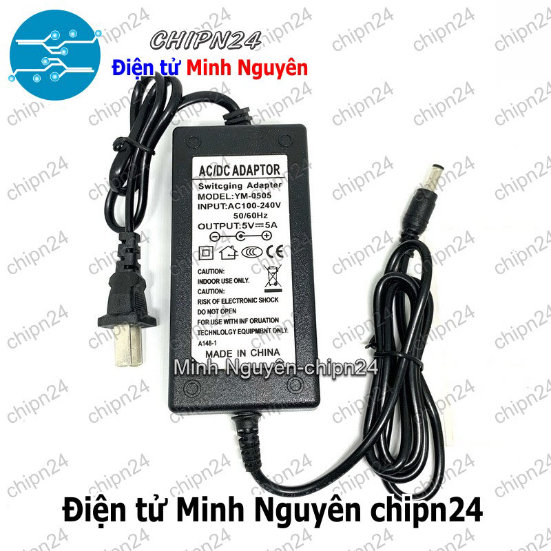 [1 cục] Nguồn Adapter 5V 5A - HH003389