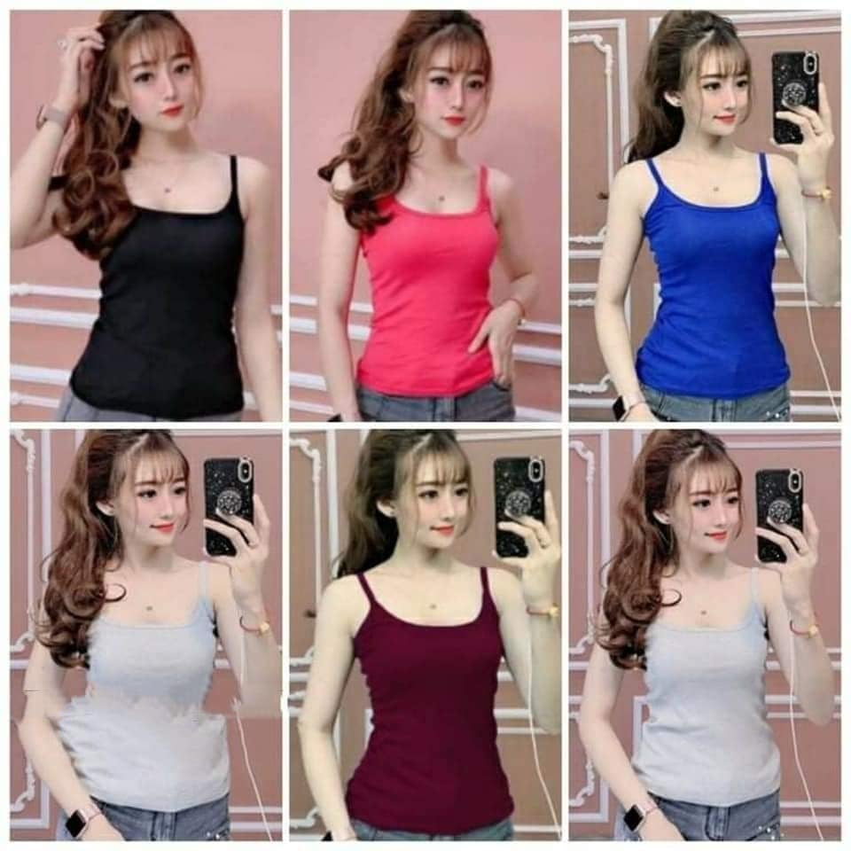 PHONG CÁCH THỜI TRANG ÁO 2 DÂY CHẤT COTTON CO GIÃN MỀM MẠI THOÁNG MÁT ( SIZE TỪ : 38-75KG )