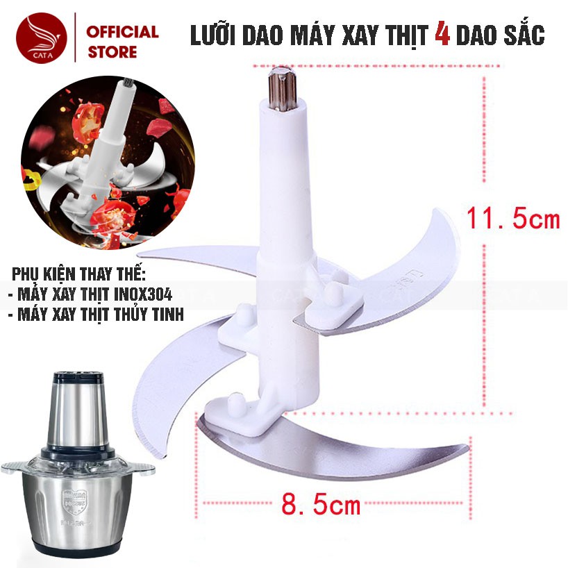 MÁY XAY THỊT ĐA NĂNG INOX 4 LƯỠI SIÊU BỀN HDA (BẢO HÀNH LÊN ĐẾN 1 NĂM)