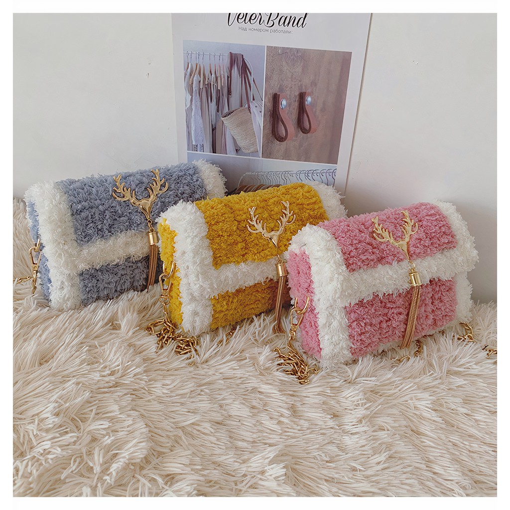 Túi Handmade Tự Đan Lông Xù - Phụ Kiện Đan Túi [Có video hướng dẫn]