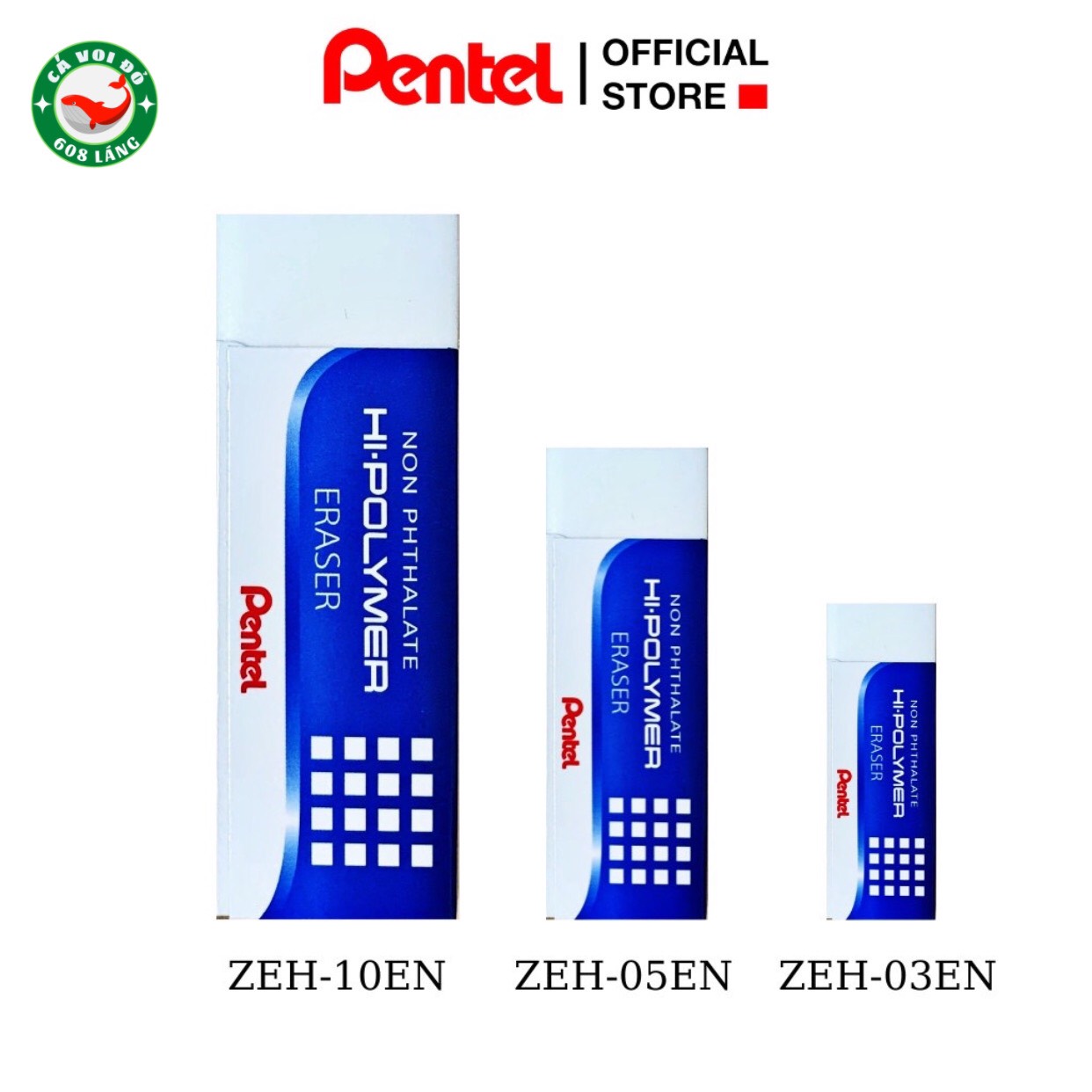 Gôm (tẩy) Pentel Siêu Mềm, Siêu Sạch