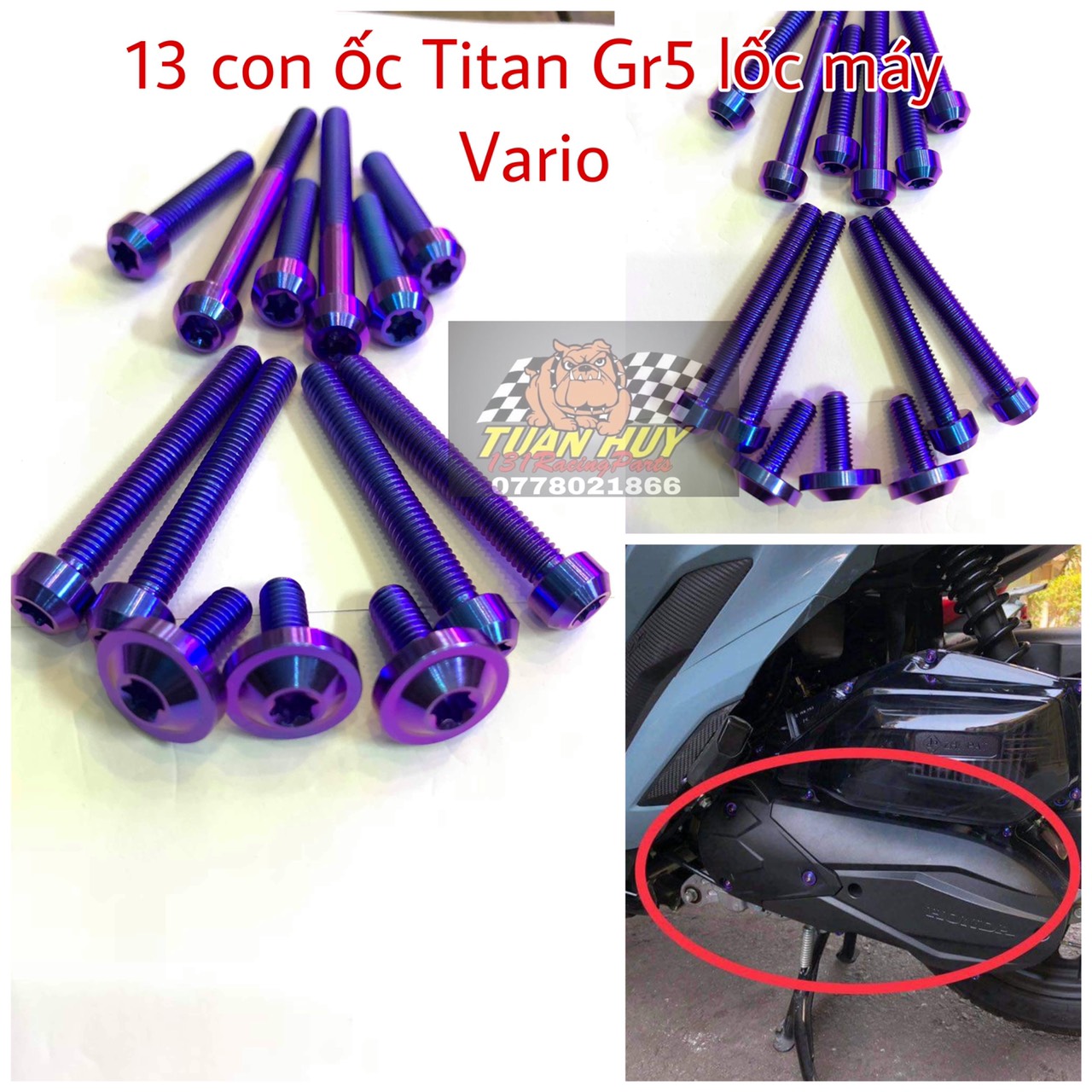 13 Con Ốc Lốc Máy Vario 2017 2018 Titan Gr5