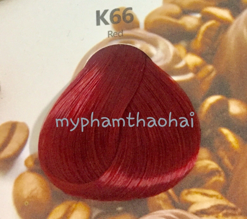 Thuốc nhuộm tóc Light Đỏ (K66) KHÔNG TẨY + TẶNG kèm trợ nhuộm 100ml cao cấp