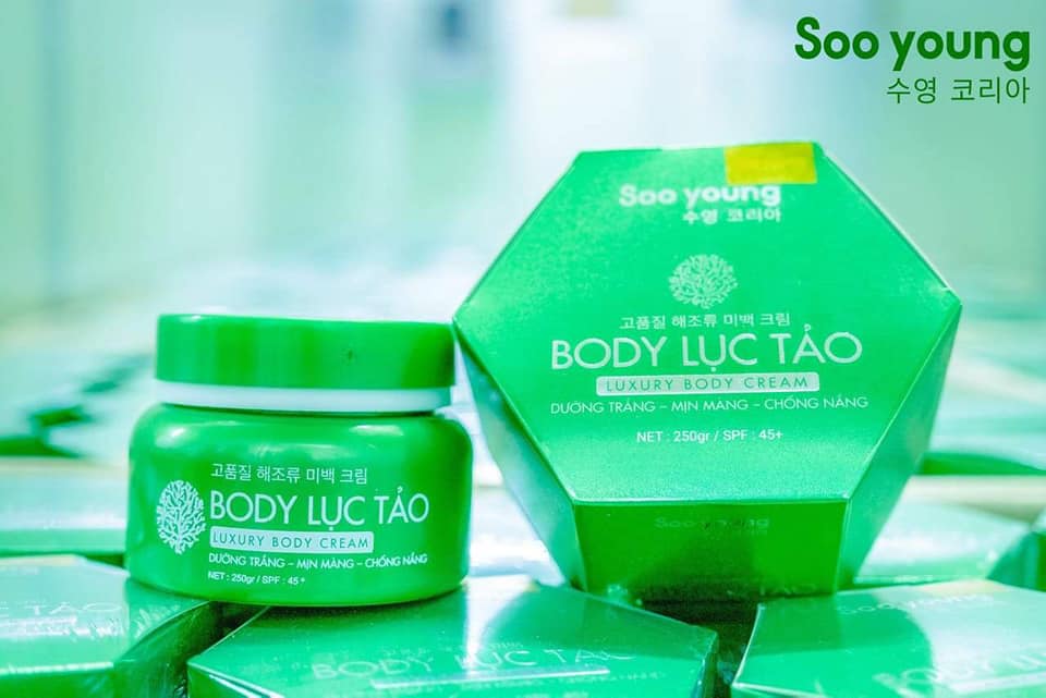 [HCM]Kem Body Lục Tảo SOO YOUNG korea 250g Chính hãng 100% Trắng Cấp Tốc  Xóa Thâm Vùng Nhạy Cảm