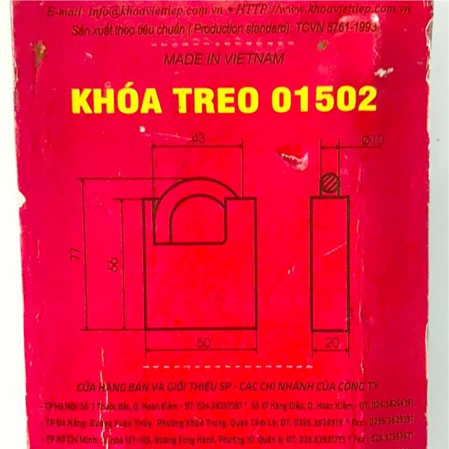 Khóa treo chống cắt Việt Tiệp 01502 phi 10