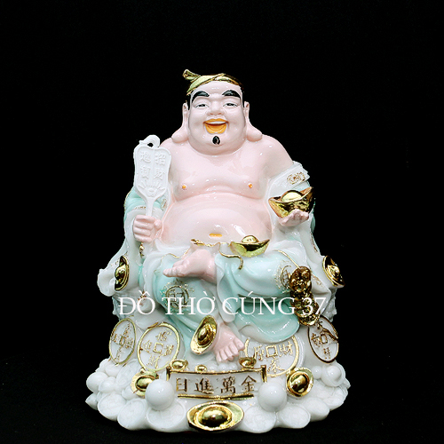 [ Cao 20 cm ] TƯỢNG THẦN TÀI - THỔ ĐỊA XANH NGỌC [ Bột đá + composite ]