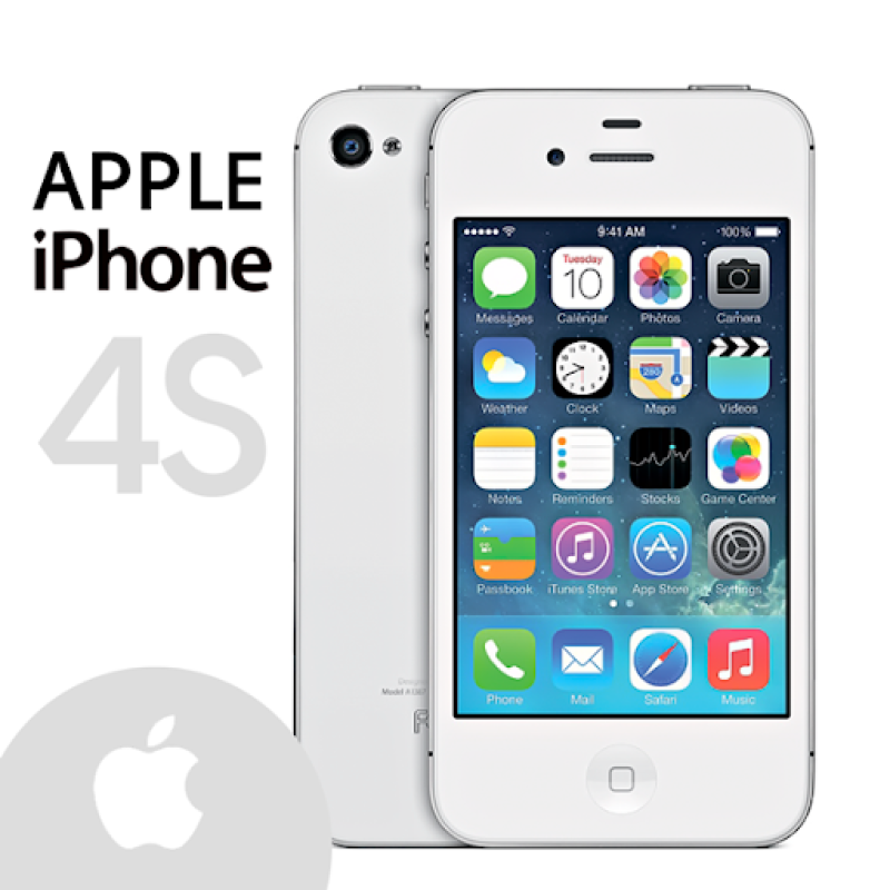 Điện thoại iphone 4s 16/8gb chính hãng - tặng kèm cáp sạc, hỗ trợ tải app , bảo hành toàn quốc