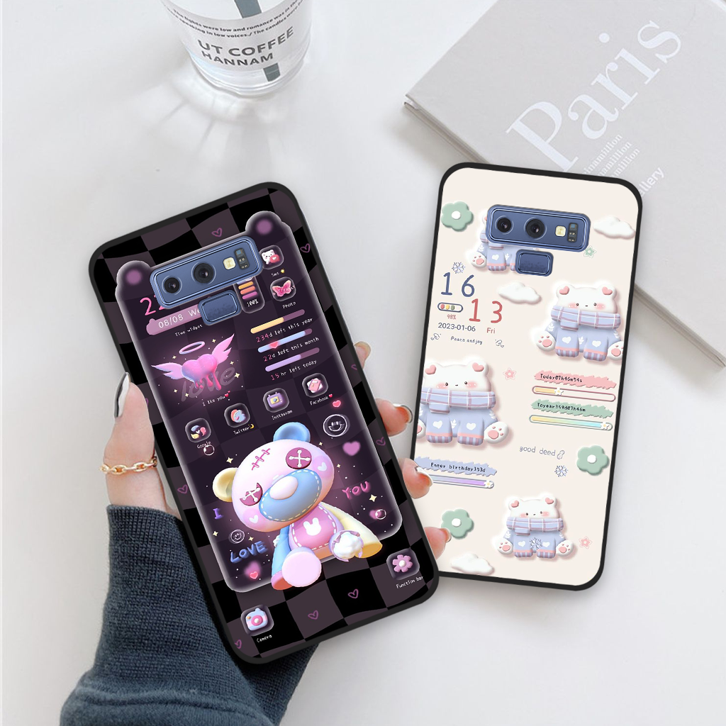 Ốp lưng Samsung Galaxy Note 8 / Note 9 in hình gấu, thỏ cute, siêu đáng yêu