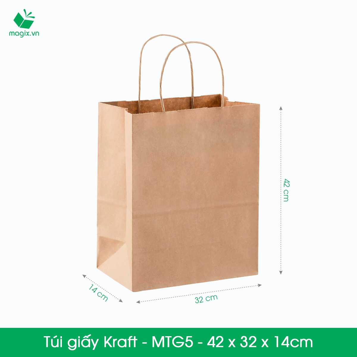 Mtg5 mtg5t - 42x32x14cm - combo 25 túi giấy kraft nhật cao cấp
