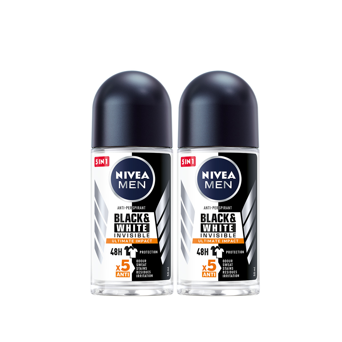 Lăn khử mùi Nivea Men Invisible For Black & White chai 50ml