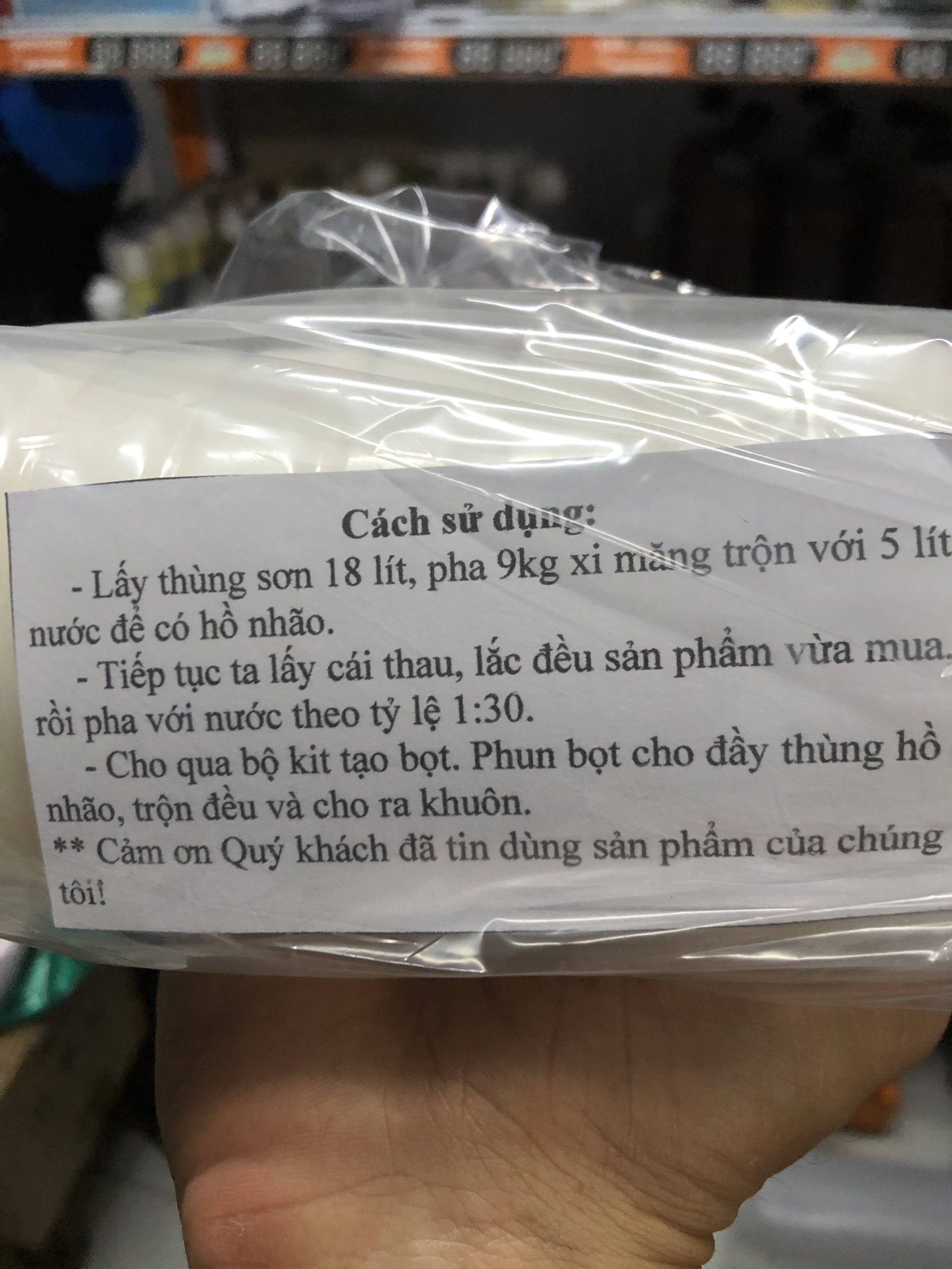 [HCM]Chất tạo bọt dùng làm bê tông nhẹ 1kg.