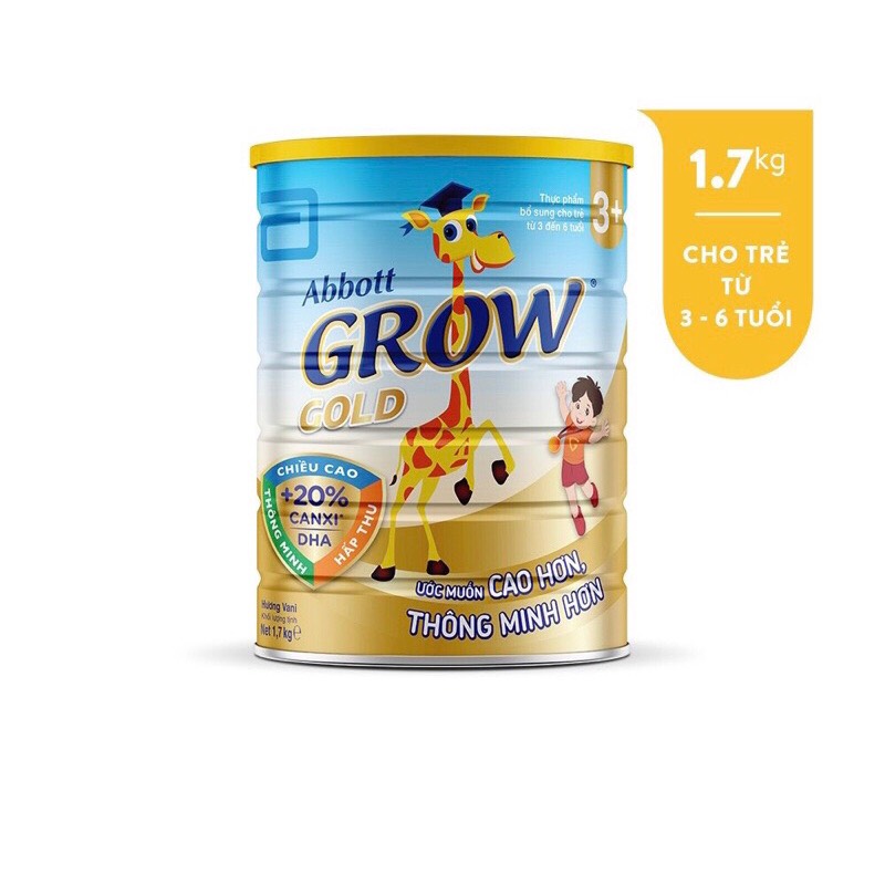 Sữa bột Abbott Grow Gold 3+ lon 1.6kg (cho bé 3 - 6 tuổi) - HSD mới