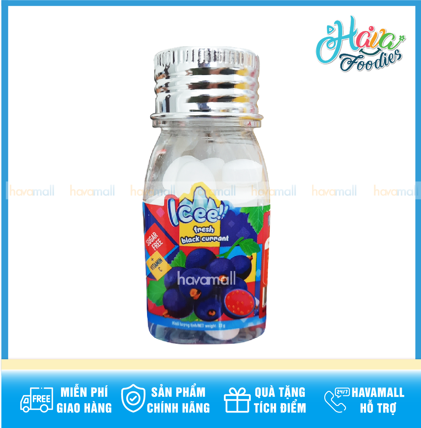 [ DATE MỚI NHẤT ] Kẹo Icee Vị Lý Chua Đen – Icee Candy Black Currant 23g